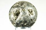 Polished Pyrite Sphere - Peru #195523-1